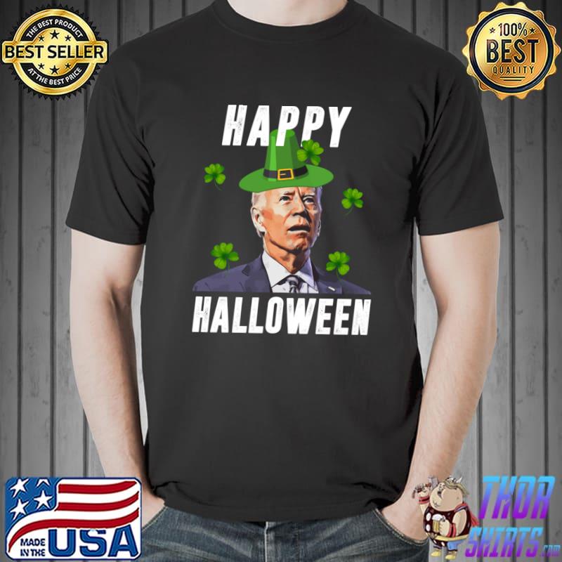 Funny Biden St Patricks Day Happy Halloween Irish Biden Anti T- Unisex
