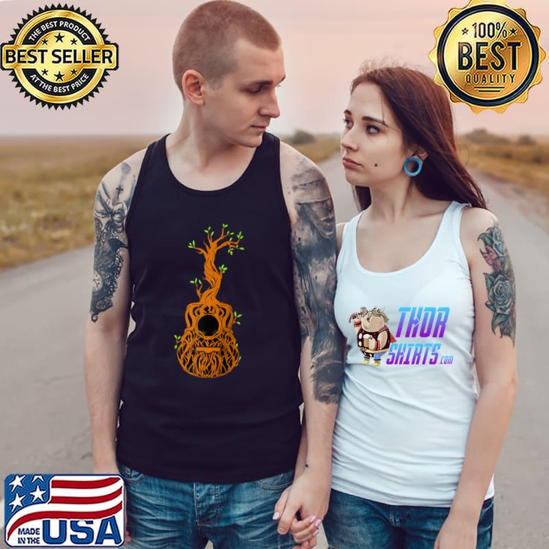 Guitar Nature Forest Music Acoustic Guitar Tree of Life T- Tank Top
