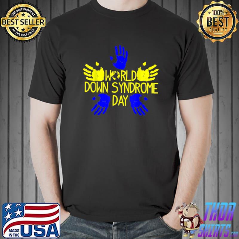 Hand Print World Down Syndrome Day T Shirt Women Kids T-Shirt