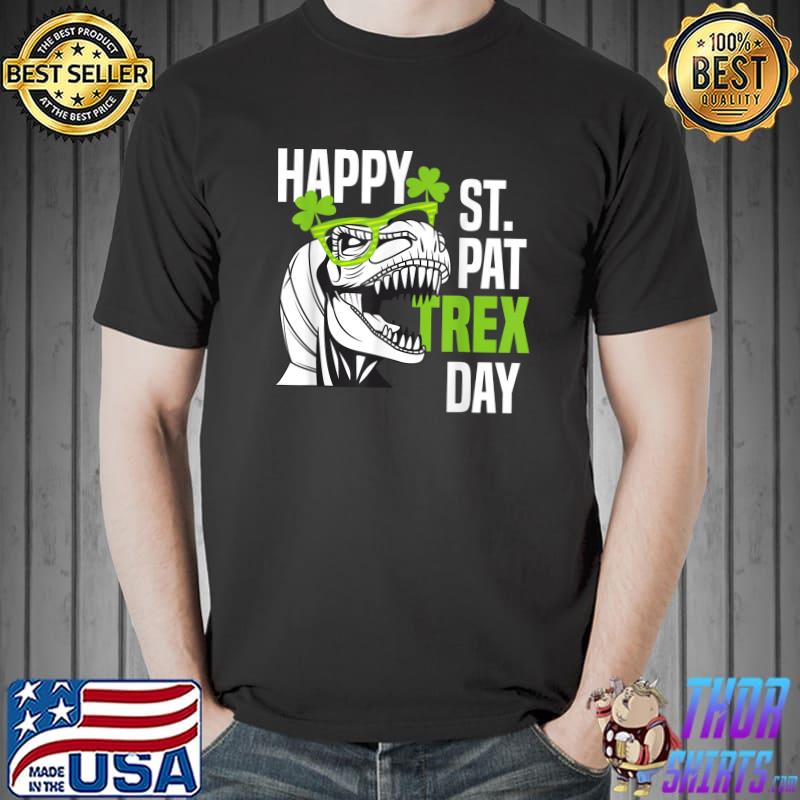 Happy St Pat-rex Day Funny Toddler Kids Dino Saint Patricks T-Shirt Unisex