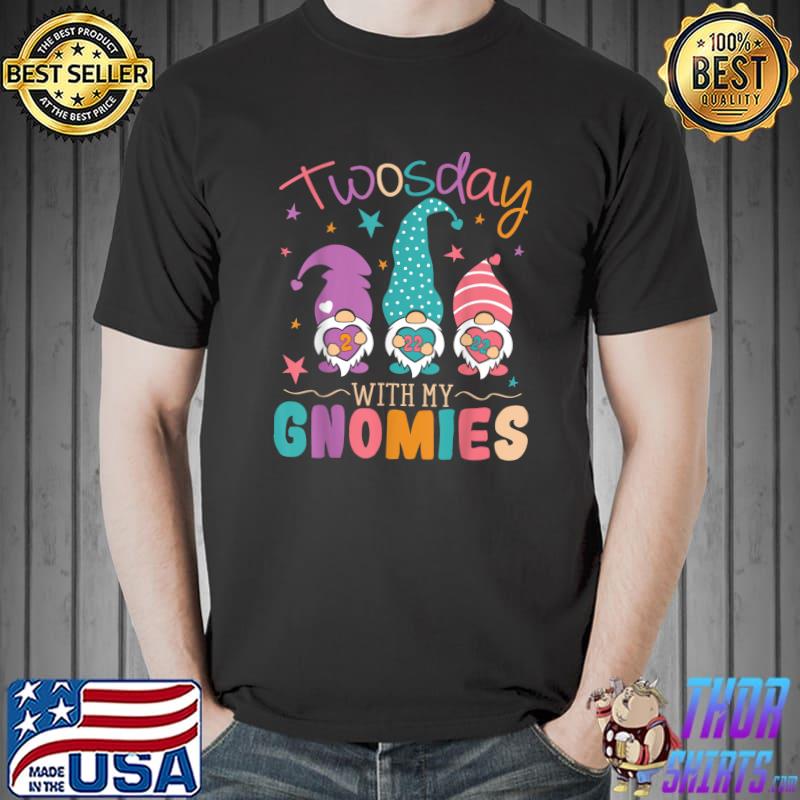 Happy Twosday With My Gnomie 2nd Grade Teacher 2-22-22 Gnome T-Shirt Unisex