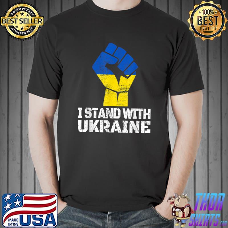 I Stand With Ukraine Shirt Ukrainian Flag T-Shirt Unisex