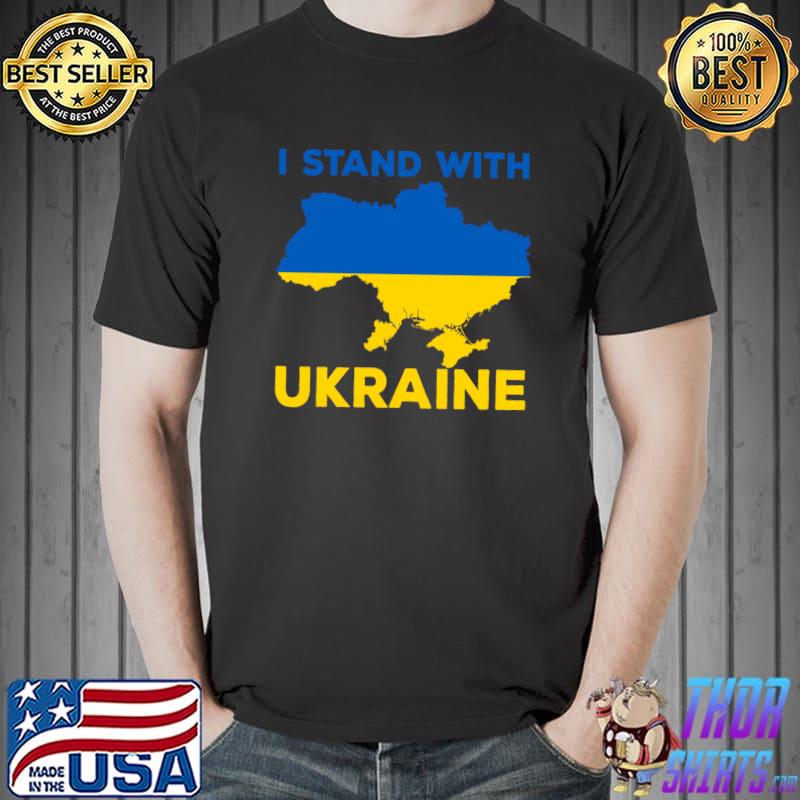 I Stand With Ukraine, Ukrainian Flag Clay Support Ukraine T-Shirt Unisex