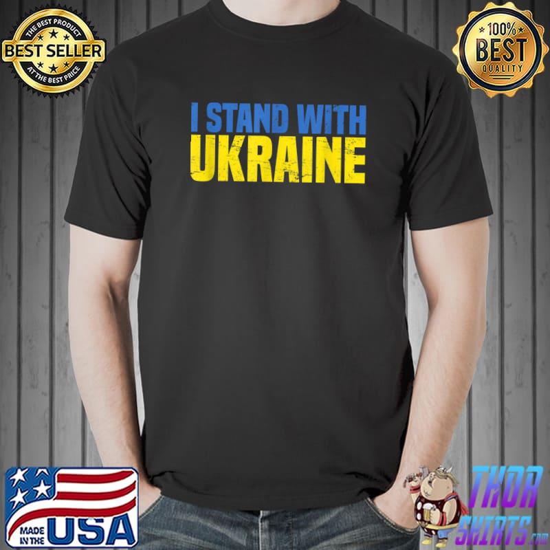 I Stand With Ukraine Vintage Ukraine Flag T-Shirt Unisex