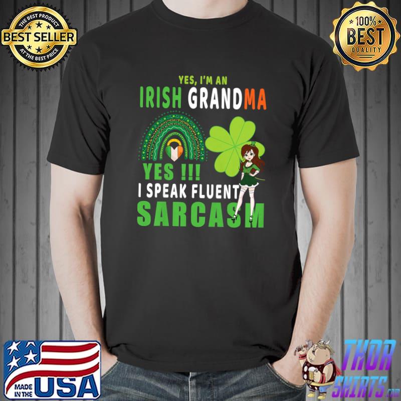 I'm An Irish Grandma St Patrick's Day Women Shamrock Gifts Premium T-Shirt Unisex