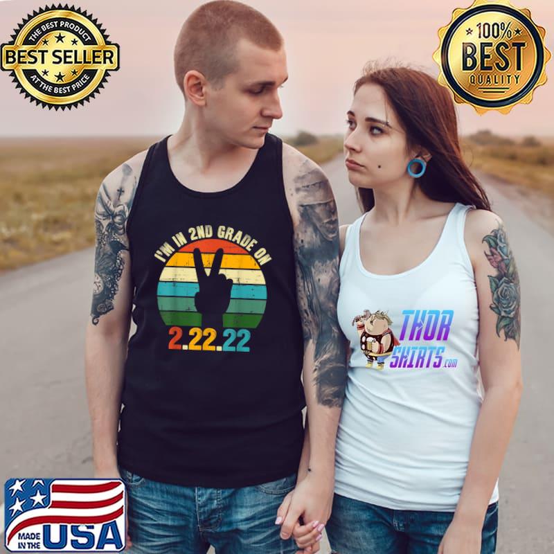 I'm In 2nd Grade On Twosday 2222022 Vintage T- Tank Top