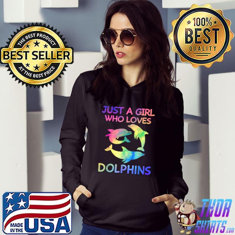 Life Is Better With Dolphins Women Girls Gift Dolphin Lover T-Shirt