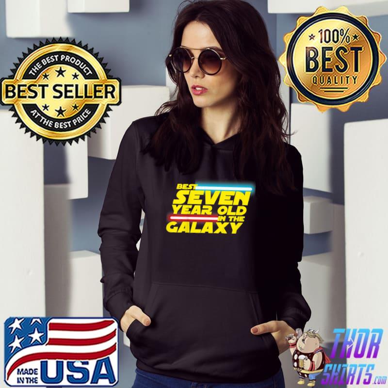 Kids 7 Year Old 7th Birthday Party Best In The Galaxy Boys Girls T-Shirt