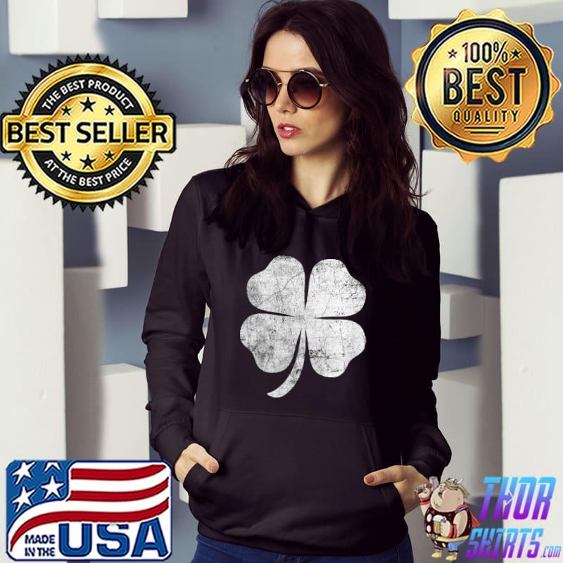 Kids Distressed Four Leaf Clover St Patrick's Day T-Shirt