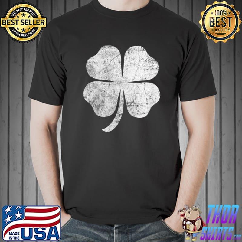 Kids Distressed Four Leaf Clover St Patrick's Day T-Shirt Unisex