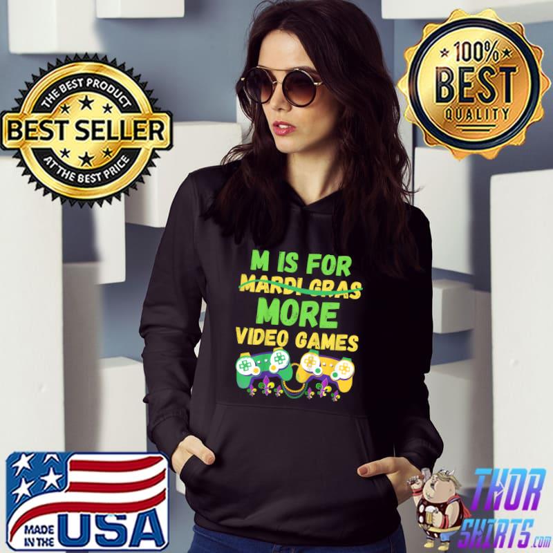 Kids Mardi Gras Gamers Video Games Controller Son Kids Toddlers T-Shirt
