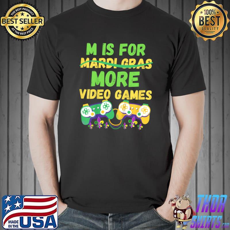 Kids Mardi Gras Gamers Video Games Controller Son Kids Toddlers T-Shirt Unisex