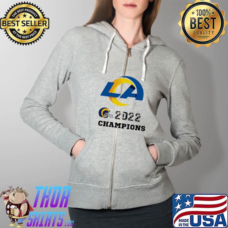 Los Angeles Rams NFC West Champions Super Bowl LVI T-Shirt Full Zip Hooded