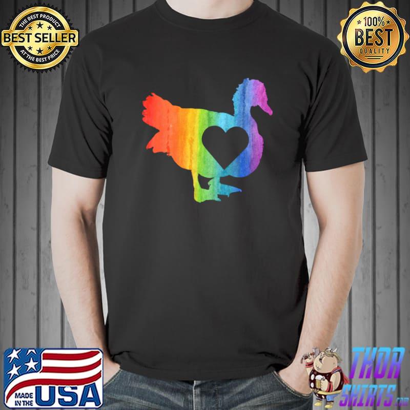 Muscovy Duck Retro Love Heart Duck Lover Pet Owner T- Unisex