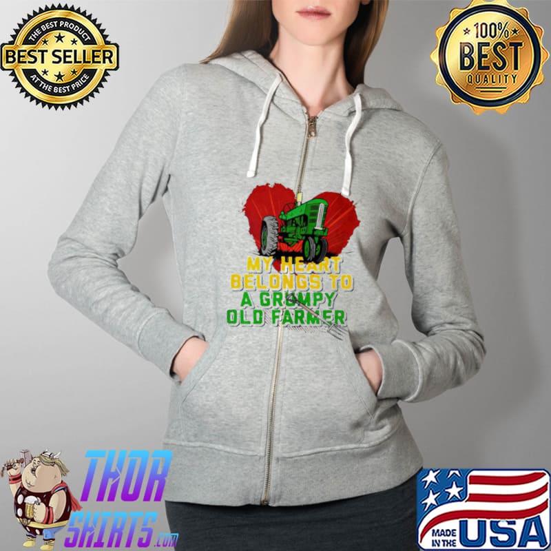 My heart belongs to a grumpy old farmer Full Zip Hooded