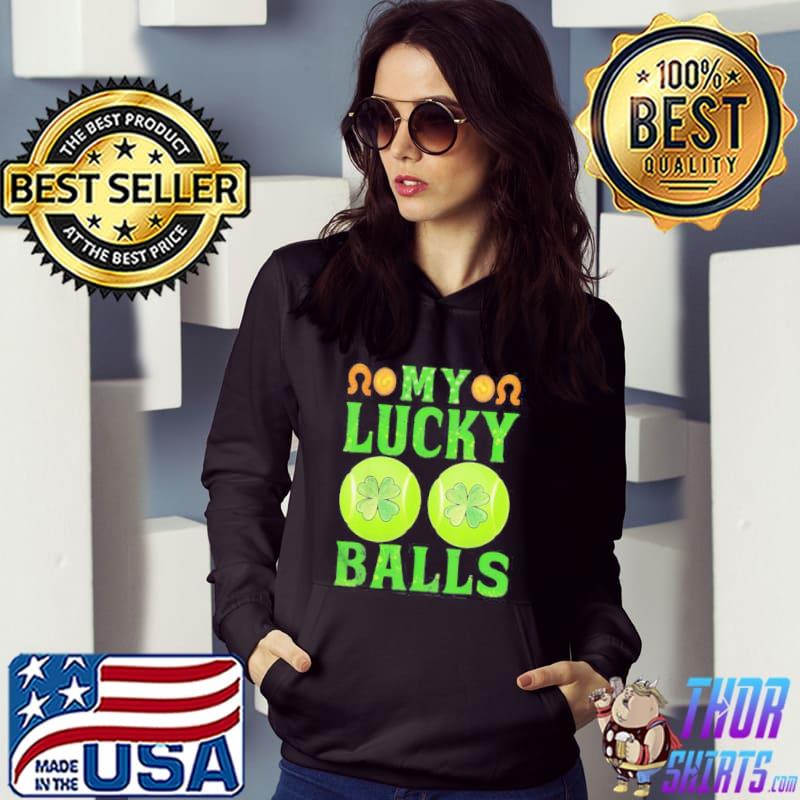 My lucky tennis balls shamrock st patricks day shirt