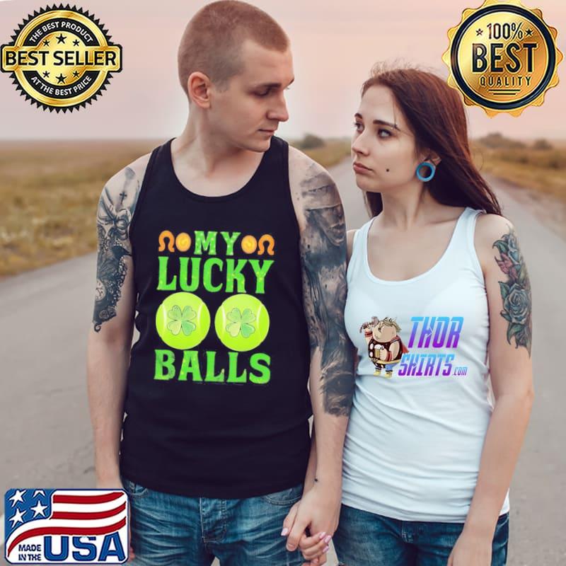My lucky tennis balls shamrock st patricks day Tank Top