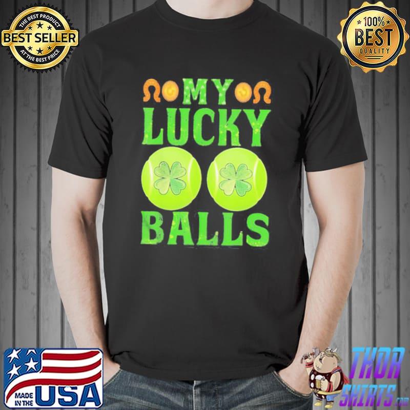 My lucky tennis balls shamrock st patricks day Unisex