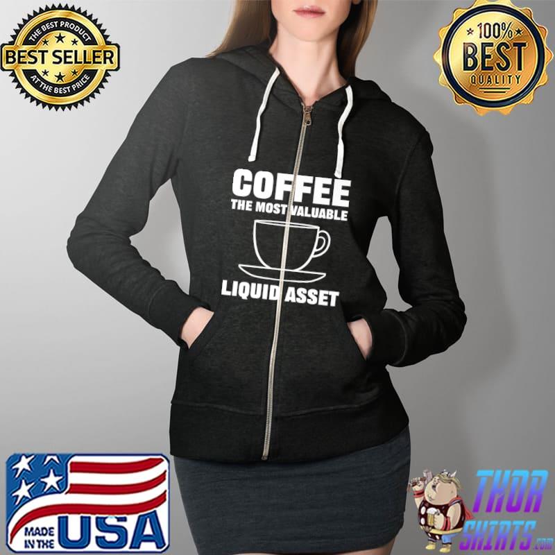Official Coffee Liquid Asset Coffee Lover Premium T-Shirt Full Zip Hooded