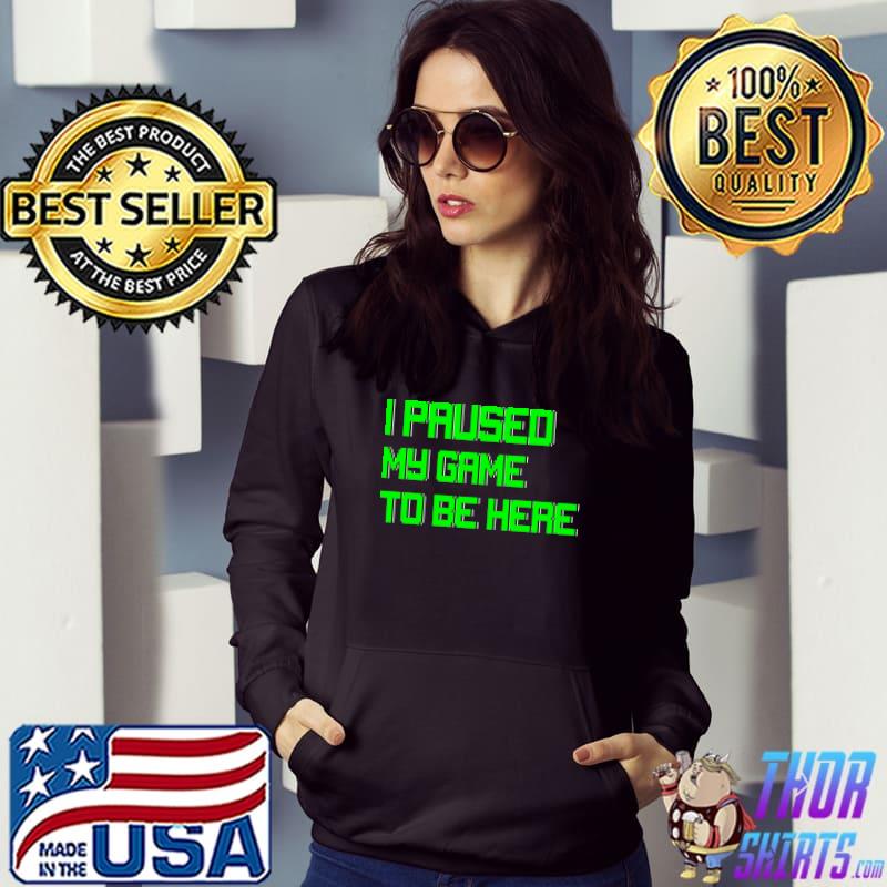Official I Paused My Game Video Games Console Gaming Funny Gamer Boy T-shirt