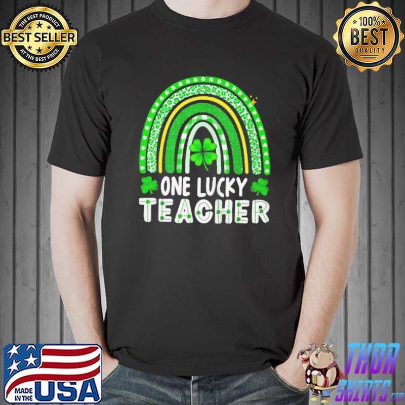 Official One lucky teacher rainbow st patrick's day Unisex
