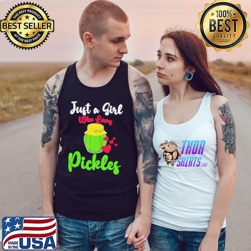 Official Pickles just a girl who loves pickles canning cucumber lover Tank Top