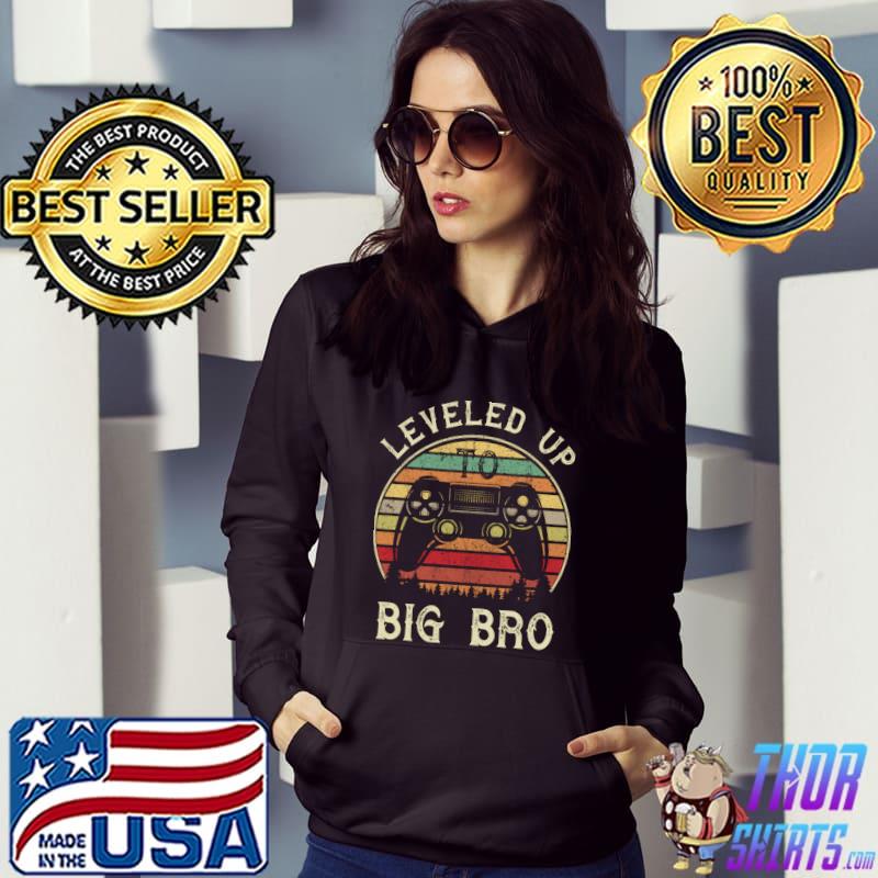 Original Big Brother gifts 2022 Leveled Up to Big Brother est 2022 T-shirt