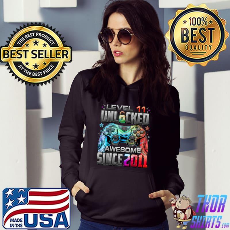 Original Level 11 Unlocked Awesome Since 2011 11th Birthday Gaming T-Shirt