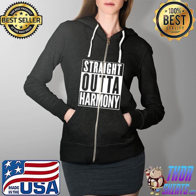 Original Straight Outta Harmony Vintage Distressed T- Full Zip Hooded