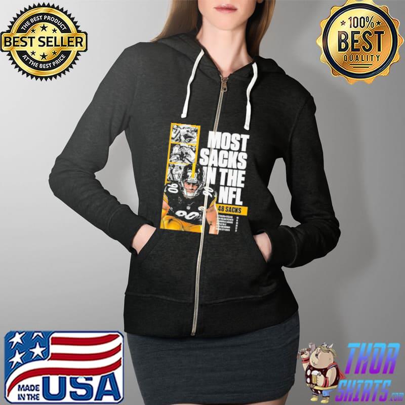 Pittsburgh Steelers Team American Football T-Shirt Full Zip Hooded