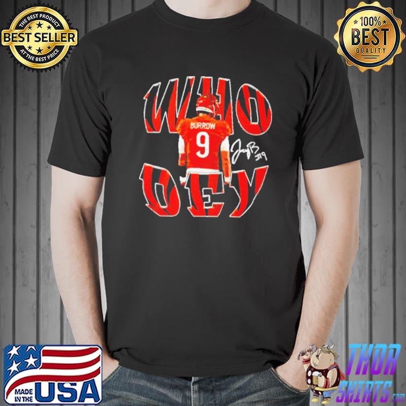 Premium original-burrow-who-dey-signature-shirt-long-sleeved-t- Unisex