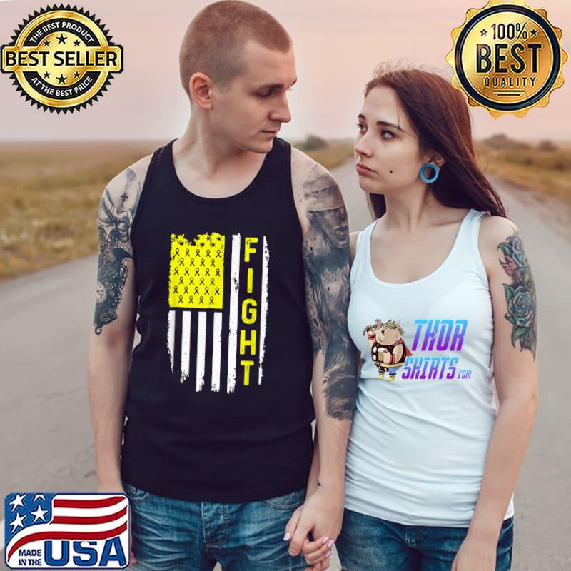 Premium Sarcoma Cancer Awareness American Flag Bone Cancer T-Shirt Tank Top