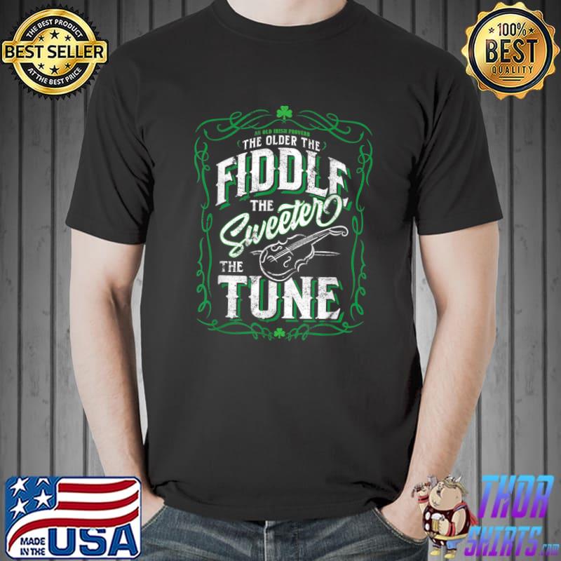 Premium Vintage Irish Blessing Fiddle Design, St. Patricks Day T-Shirt Unisex