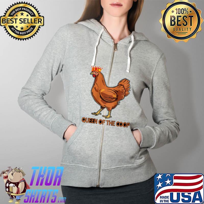 Queen Of The Coop - Funny Chicken Lover Farmer Farm T- Full Zip Hooded