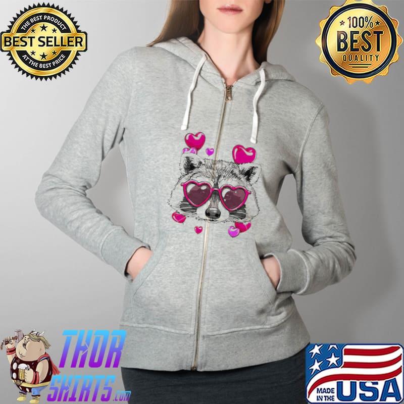 Raccoon Valentine’s Day Shirt Full Zip Hooded