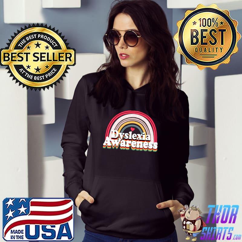 Rainbow Dyslexia awareness T- Hoodie