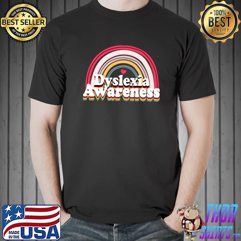 Rainbow Dyslexia awareness T-shirt