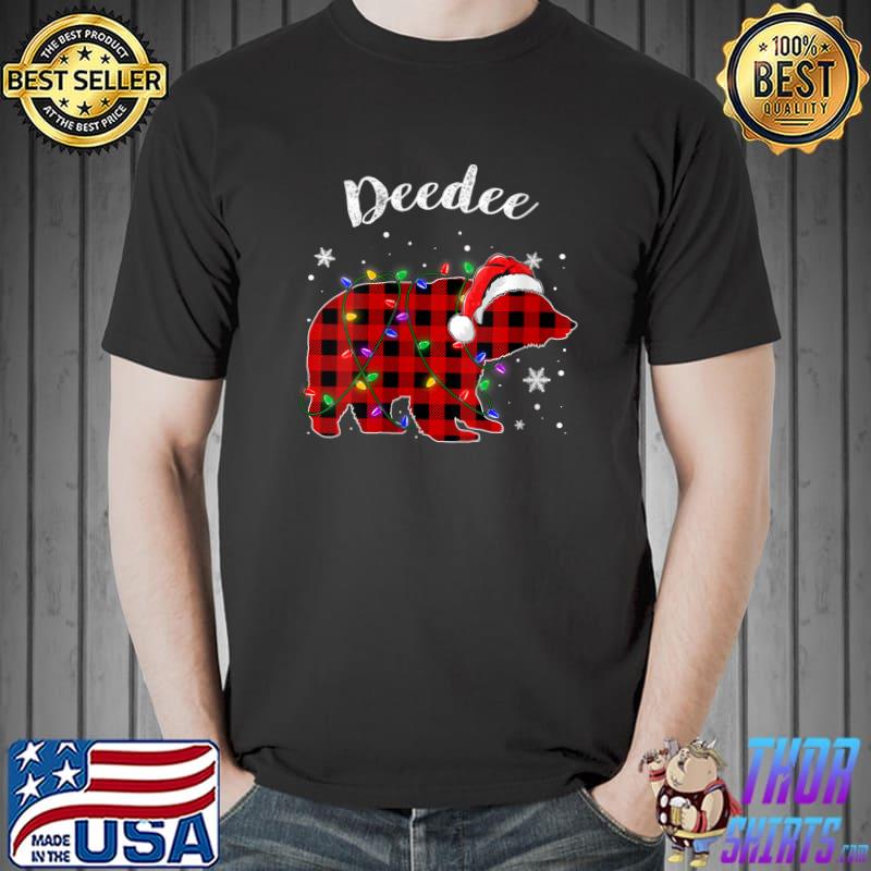 Red Plaid Deedee Bear Buffalo Matching Family Pajama Xmas T- Unisex