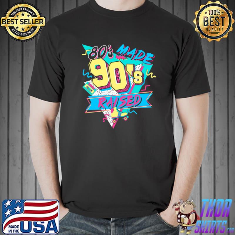 Retro Vintage Pastel 70s 80s Made 90s Raised T- Unisex