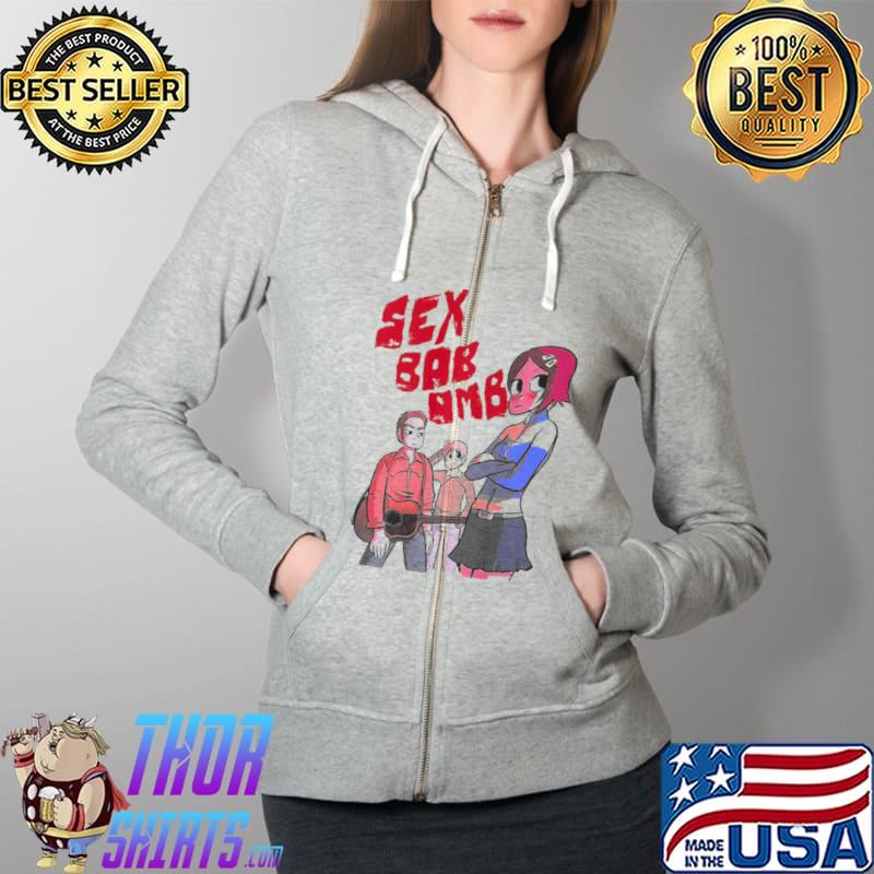 Scott Pilgrim Vs The World Sex Bob Omb Band Shirt Full Zip Hooded