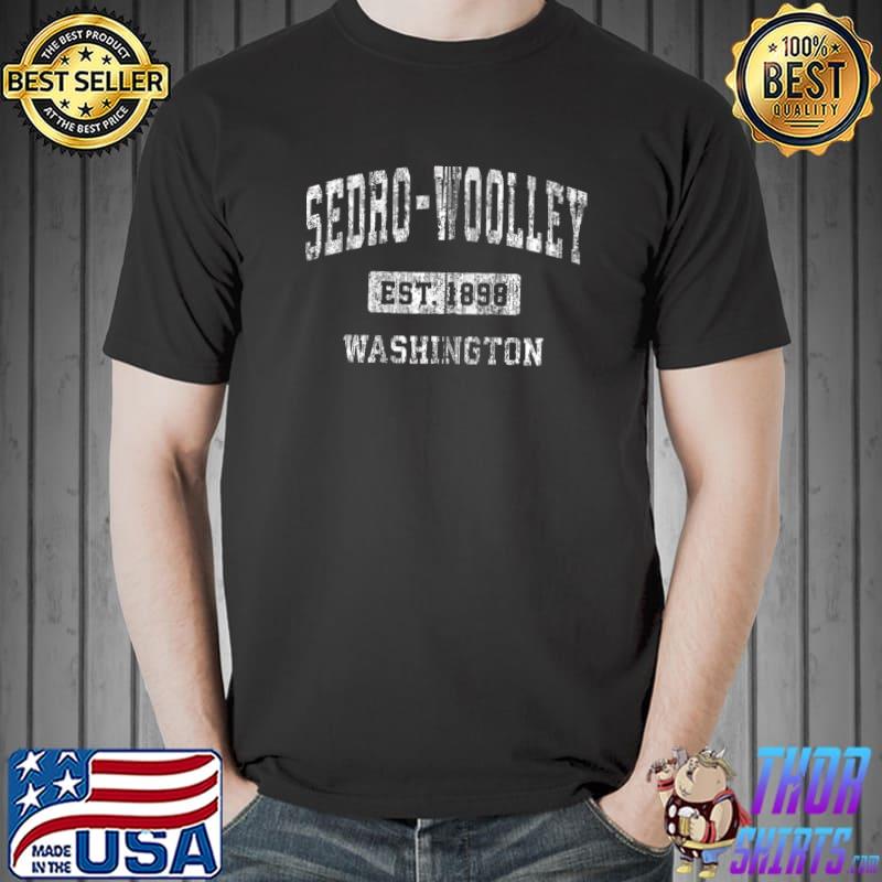 Sedro-Woolley Washington WA Vintage Sports Established Desig Zip Hoodie Unisex