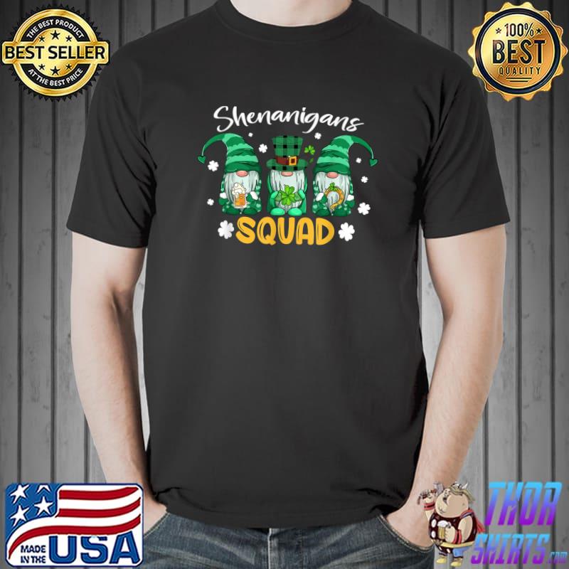 Shenanigans Squad St Patricks Day Gnomes Green Proud Irish T-Shirt Unisex