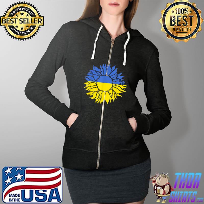 Sunflower Of Peace Ukraine Ukraine Strong Vyshyvanka Long T-Shirt Full Zip Hooded