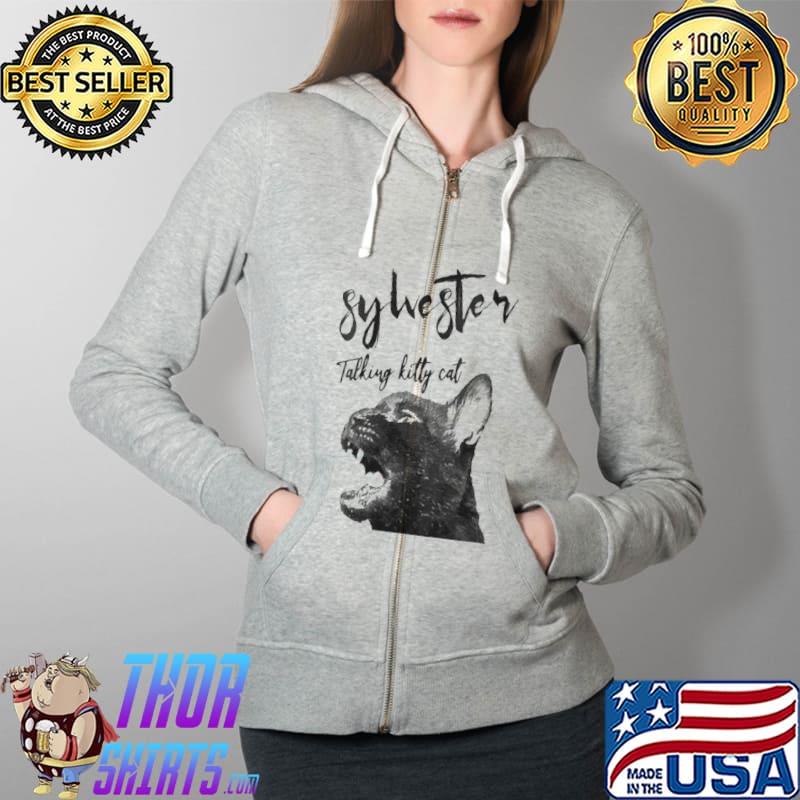 Sylvester Talking Kitty Cat Shirt Full Zip Hooded