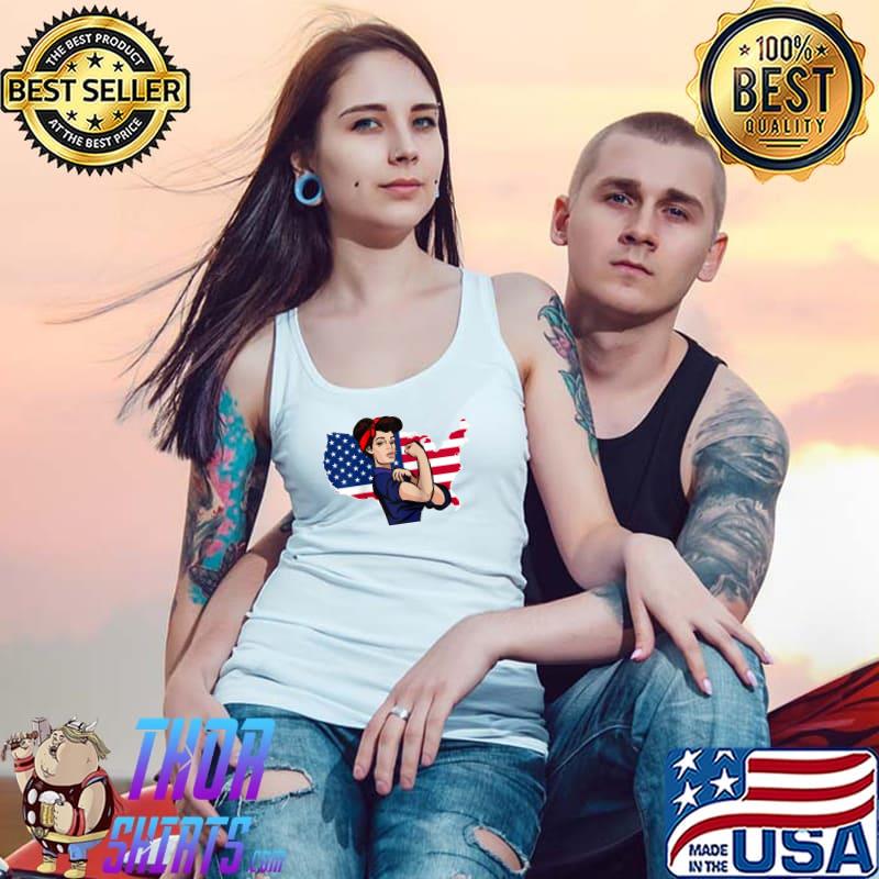 Thank You Veterans Day American Flag Heart Military Army T- Tank Top
