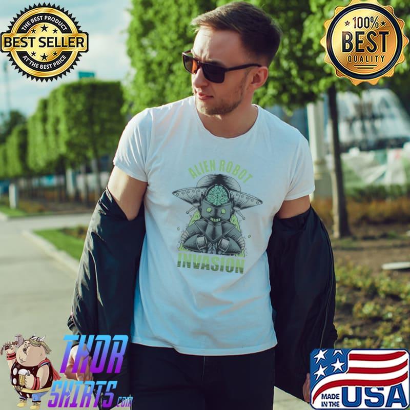 The Alien Robot Invasion Music Shirt Unisex