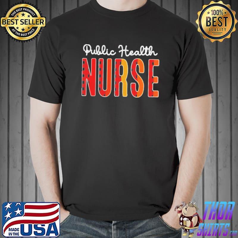 Top Public health nurse plaid red love heart stethoscope rn mom Unisex