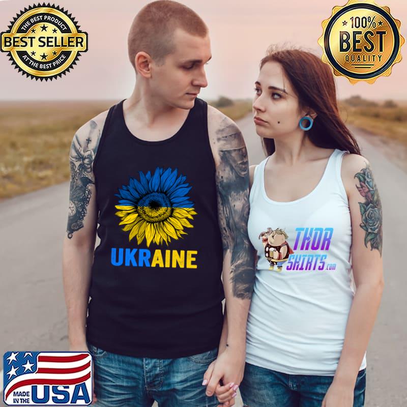 Ukraine Flag Sunflower Vintage Shirt Ukrainian Support Lover T-Shirt Tank Top