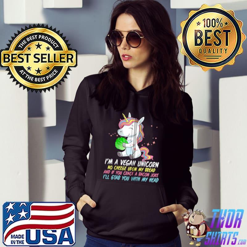 Vegan Unicorn Funny Saying Veggie Zip Hoodie