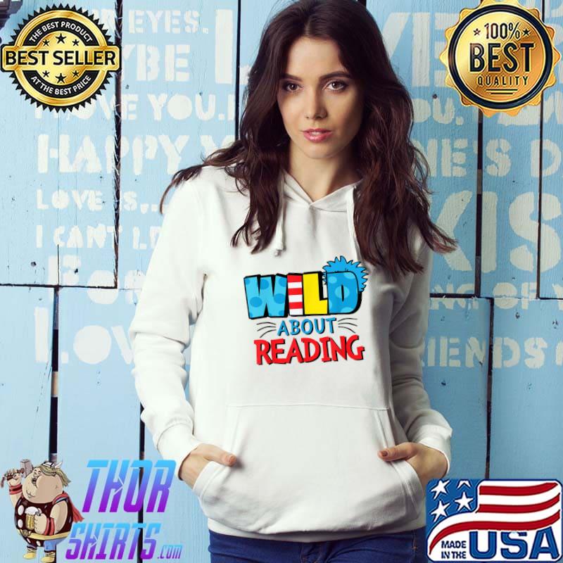 Wild About Reading Dr Teacher Red And White Stripe Hat T-Shirt